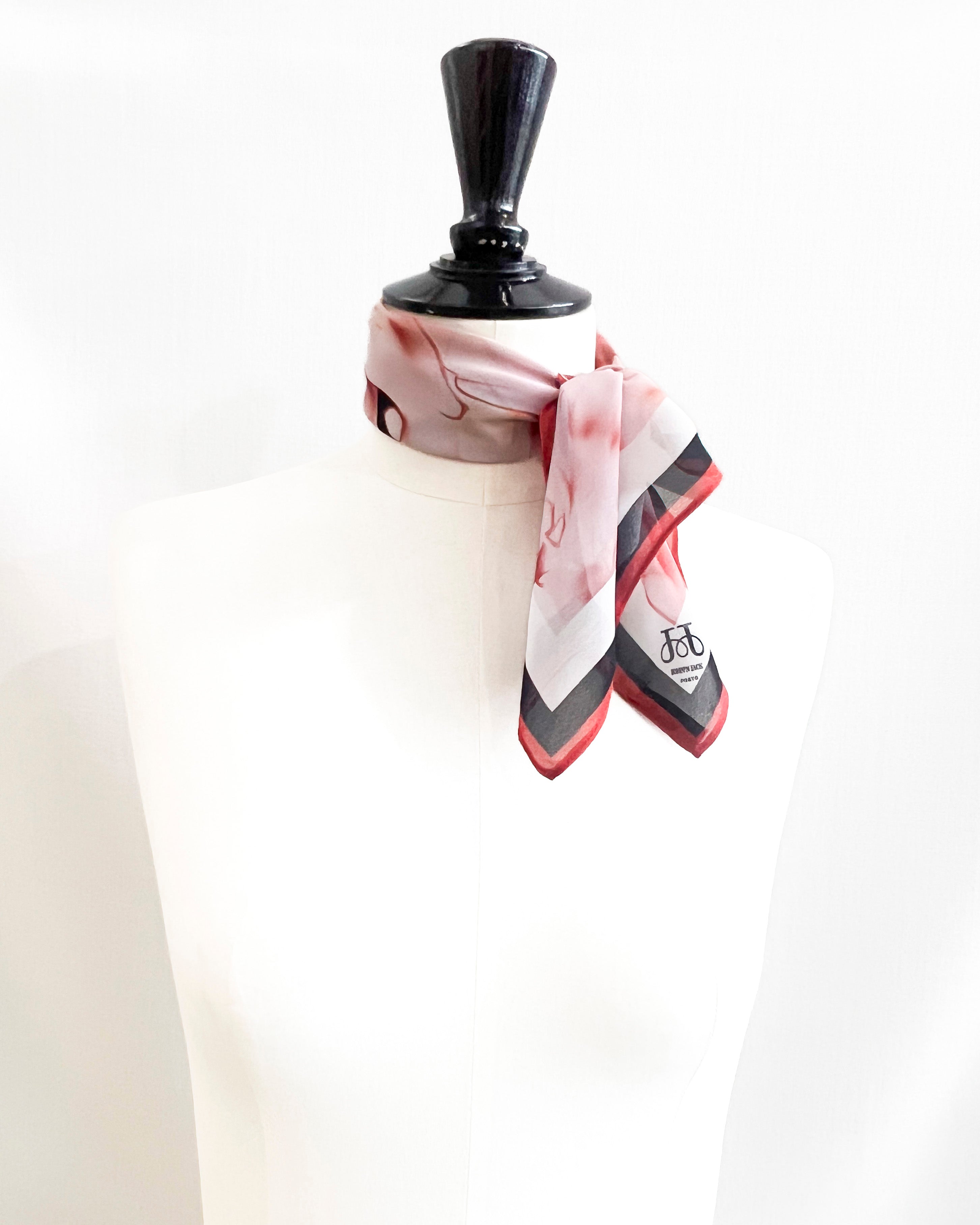 Petit foulard blanc "dhalia"