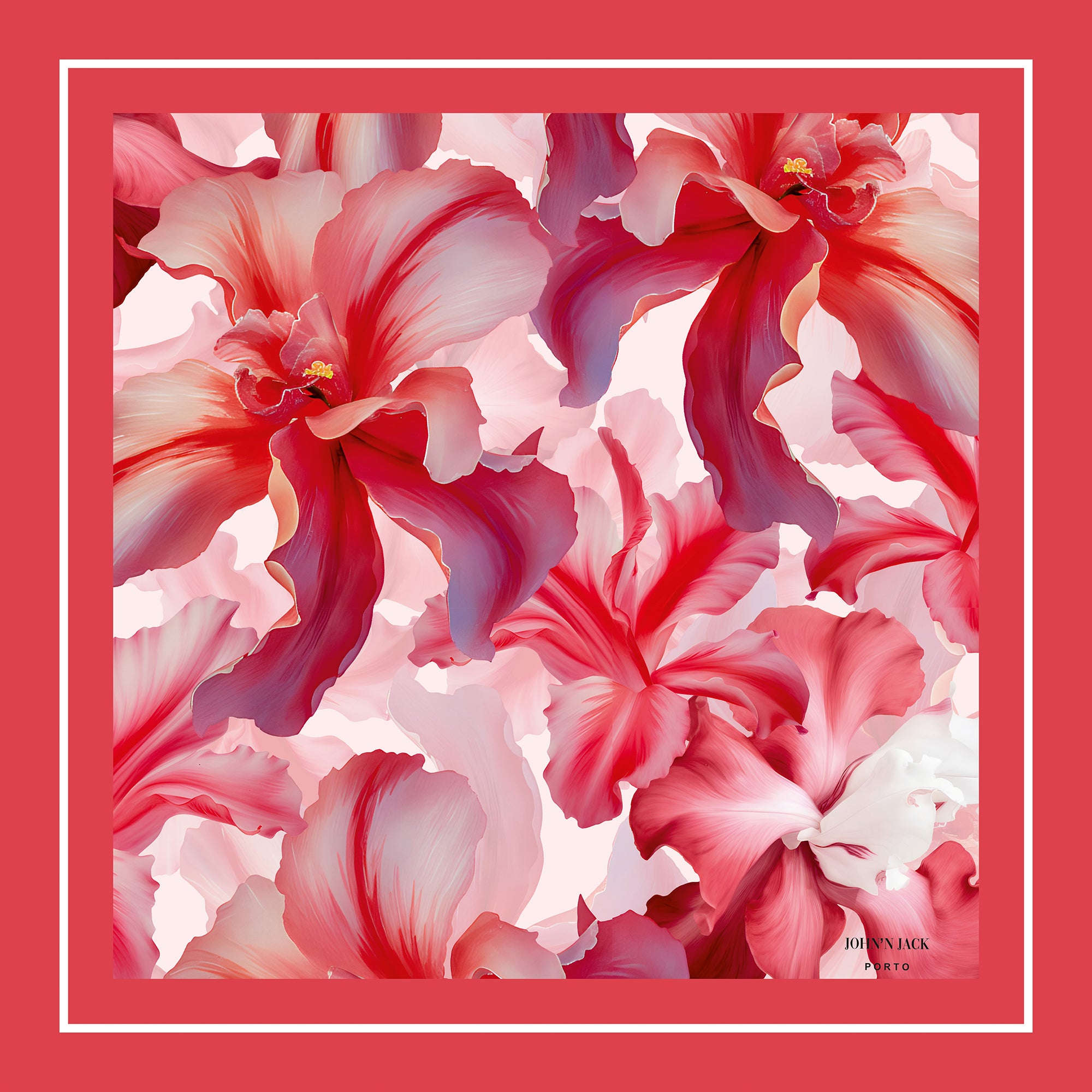 Petit foulard rose "orchidée"